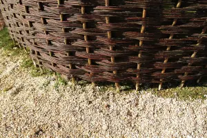 Willow Hurdle Fence Panel Bunch Weave Coppiced Handwoven 6ft x 3ft