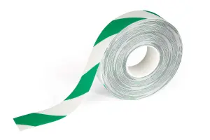 Durable DURALINE Safety Non-Slip Hazard Warning Tape - 50mm x 30m - Green/White