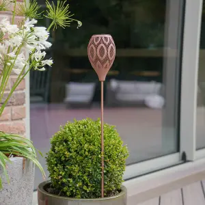 Festive Lights 75cm Blush Pink Solar Metal Stake Light Garden Pathway Outdoor IP44 Lighting