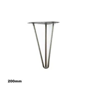 Oakcrafts - Antique Cast Iron Hairpin Leg - 200mm - Pack of 4 Legs