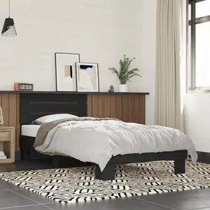 Berkfield Bed Frame without Mattress Black 90x200 cm