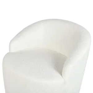 Armchair DAVIK Swivel Boucle Cream