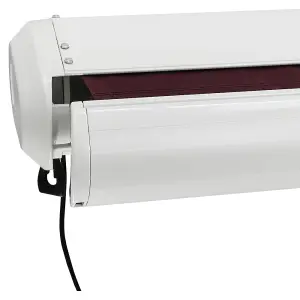 SunDaze Full Cassette Electric Remote Controlled Retractable Awning Garden Patio Canopy Shade Sail 3.5x2.5M Wine Red