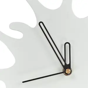 Beliani Modern Wall Clock FULLY White