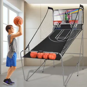 Costway Foldable Double Shot Basketball Arcade Game Basketball Challenge Game