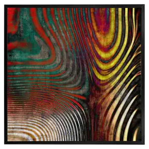 Psychedelic print (Picutre Frame) / 16x16" / Black