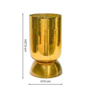 Regency Metalic Tiered Vase Gold H23.5cm D15cm