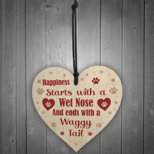 Red Ocean Funny Dog Signs And Plaques Birthday Christmas Gift For Dog Lovers Novelty Dog Sign For Home Animal Pet Sign