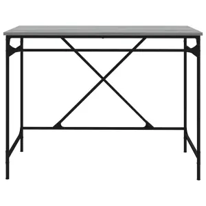 Berkfield Desk Grey Sonoma 100x50x75 cm Engineered Wood and Iron