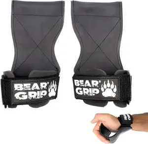 BEAR GRIP Multi Grip Straps/Hooks, Premium Heavy Duty Weight Lifting Straps/Gloves