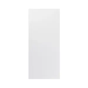 GoodHome Garcinia Gloss light grey slab Breakfast bar back panel (H)890mm (W)2000mm