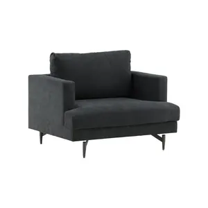 Sofia Black Upholstery Armchair, Black