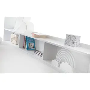 Vedika Standard Bunk Bed with Shelves White