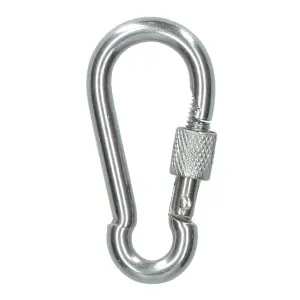 Carabiner Carbine Hook with Screw Gate 6mm MARINE GRADE Stainless Steel