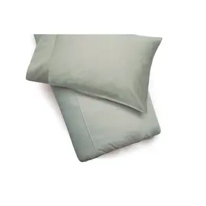 Cotton Solid Colour Duvet Cover Set with Pillowcases Platinum / Super King Duvet Cover + 2 Standard Pillowcases