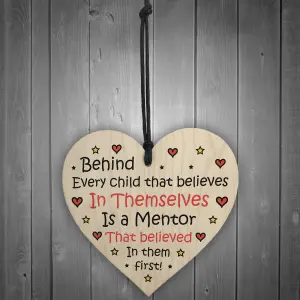 MENTOR Gift Heart Hanging SignThank You Friend Teacher Gift Friendship Gift