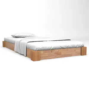 Berkfield Bed Frame Solid Oak Wood 90x200 cm