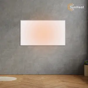 SUNHEAT Mirrorstone 0.58KW - Wall mounted Far Infrared Panel Heater - Energy Efficient