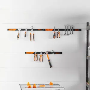 VonHaus Magnetic Tool Holders, Magnetic Tool Strip 3 x 60cm, 24" Wall Mounted Strips, Space Saving & Strong Magnetic Tool Holders