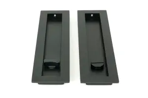 From The Anvil Matt Black 250mm Plain Rectangular Pull - Privacy Set