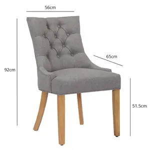 Norval Upholstered Dining Chair (Set of 2) Beige / Light Brown