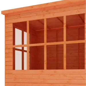 INSATLLED - 8ft x 6ft (2.35m x 1.75m) PENT Summerhouse (12mm T&G Floor + Roof) (8 x 6) (8x6)