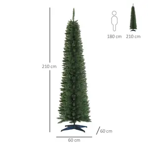 Green Spruce Artificial Christmas Tree 6.9' H