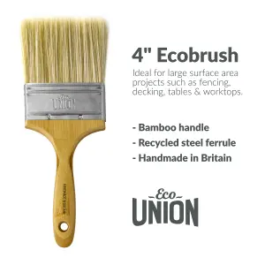 Lifelong Durability Bamboo Handle Eco-Friendly Paint Brush - 4"