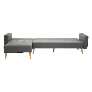 Interiors by Premier Hagen Grey Large Corner Sofa Bed