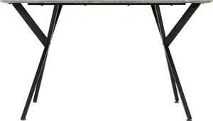 Athens Dining Table in Concrete Effect and Black