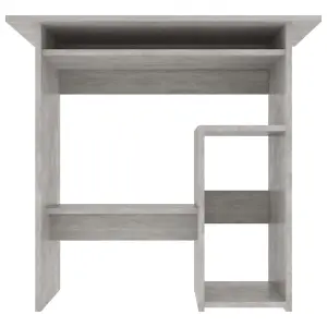 Berkfield Desk Concrete Grey 80x45x74 cm Engineered Wood