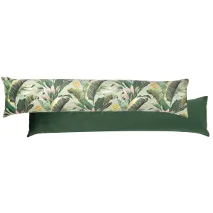 Wylder Manyara Leaves Digitally Printed Velvet  Draught Excluder