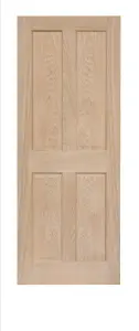 Victorian 4 Panel Oak Fire Door 1981 x 838mm