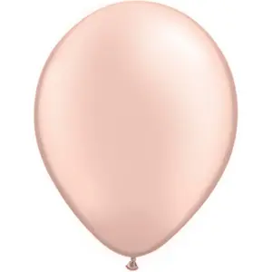 Qualatex 11 Inch Round Plain Latex Balloons (100 Pack) Pearl Peach (One Size)