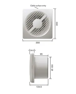 Greenwood Airvac AXSK Select 150 Axial Kitchen / Utility Room Extractor Fan (Standard Model)