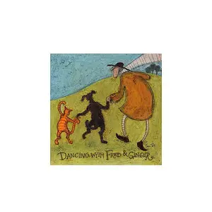 Sam Toft Dancing With Fred & Ginger Print Green/Orange/Black (30cm x 30cm)