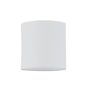 First Choice Lighting Set of 2 White Textured Cotton 17cm Table Lamp Shades