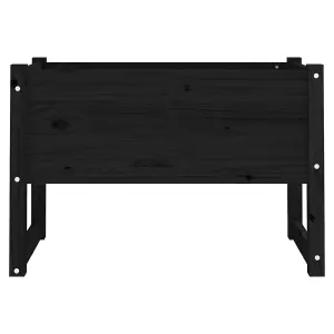 Berkfield Planter Black 78x40x52 cm Solid Wood Pine