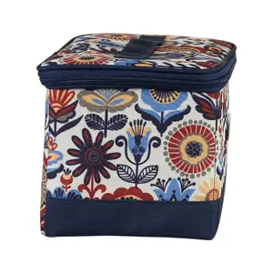 Sewing Case Navy with Multi floral Print- Everything Mary EVM12861-2