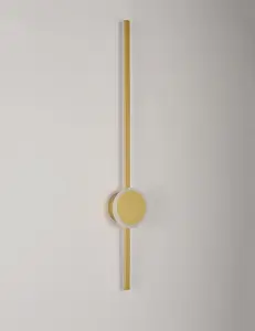 15W Modern Large Size Bedside Fancy Wall Light Scone Gold 11x60cm