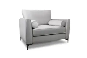 Modern Home Zara 3 Seater and Lovechair Set Silver