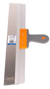 Toolty Filling Taping Spatula with Rubber Handle on Aluminium Profile 550/60mm Stainless Steel for Plastering Finishing Rendering