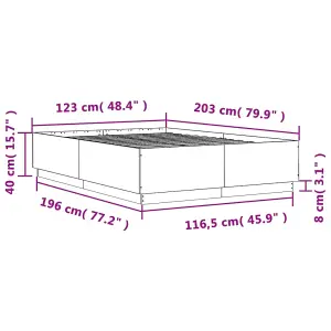 Berkfield Bed Frame without Mattress Grey Sonoma 120x200 cm