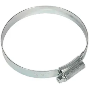 10 PACK Zinc Plated Hose Clip - 70 to 90mm Diameter - External Pressed Threads