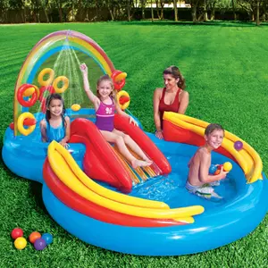 Intex Inflatable Pool Rainbow Ring Play Center 297x193 x135 cm 57453NP