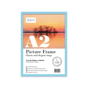 A2 Light Blue Picture Frame Fits A2 (42 x 59.4cm - 16.5 x 23.4in) Poster, Photo, Artwork, or Print.