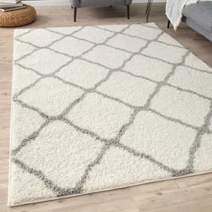 Myshaggy Collection Rugs Moroccan Design in Ivory 385 IG