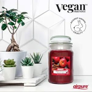 Airpure Scented Candle jar Apple Cinnamon 510gm x 3