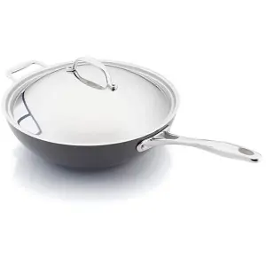 Stellar 6000 Hard Anodised 30cm Wok with Lid