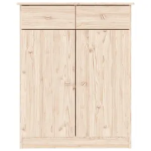 Berkfield Shoe Cabinet ALTA 77x35x96 cm Solid Wood Pine